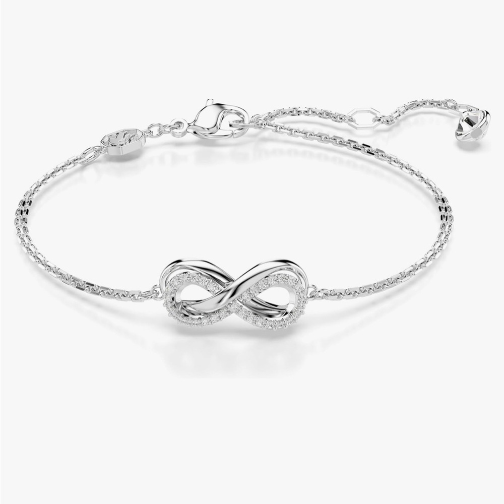 Swarovski Hyperbola Bracelet, Clear Infinity Motif Adorned with a Pavé of Crysta